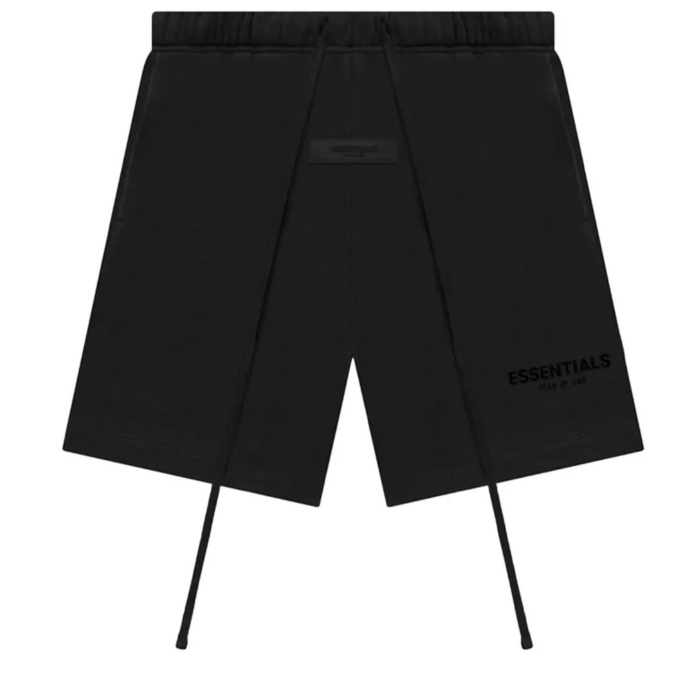 Essentials STRETCH LIMO Jet Black Athletic Men's/ Women’s Unisex Shorts Small